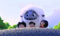(from left) – Peng (Albert Tsai), Jin (Tenzing Norgay Trainor) and Yi (Chloe Bennet) with Everest in DreamWorks Animation and Pearl Studio’s Abominable, written and directed by Jill Culton.
